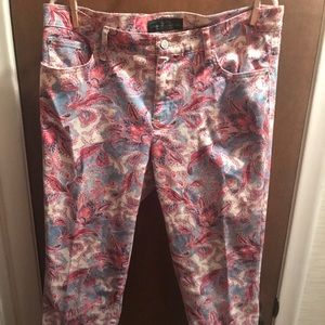 Womens LRL brand floral jeans